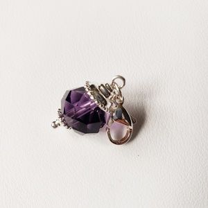 Origami Owl Purple crystal dangle